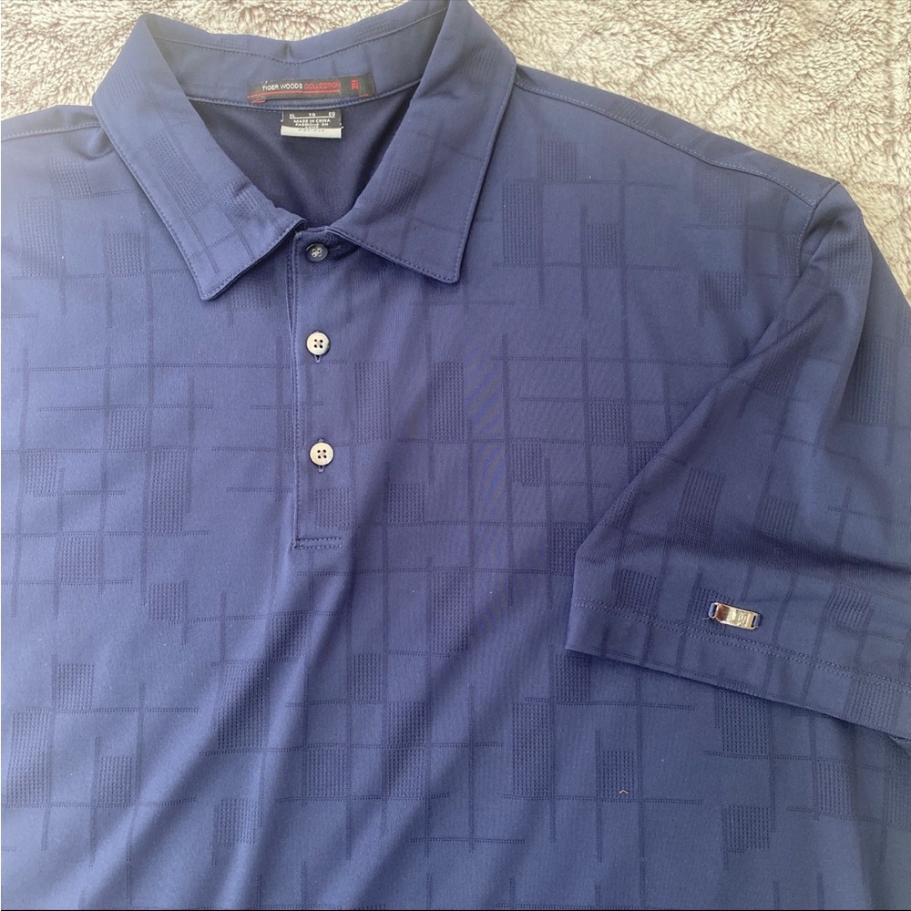 Tiger Woods Collection Men’s Nike DriFit Navy Blue Polo XL